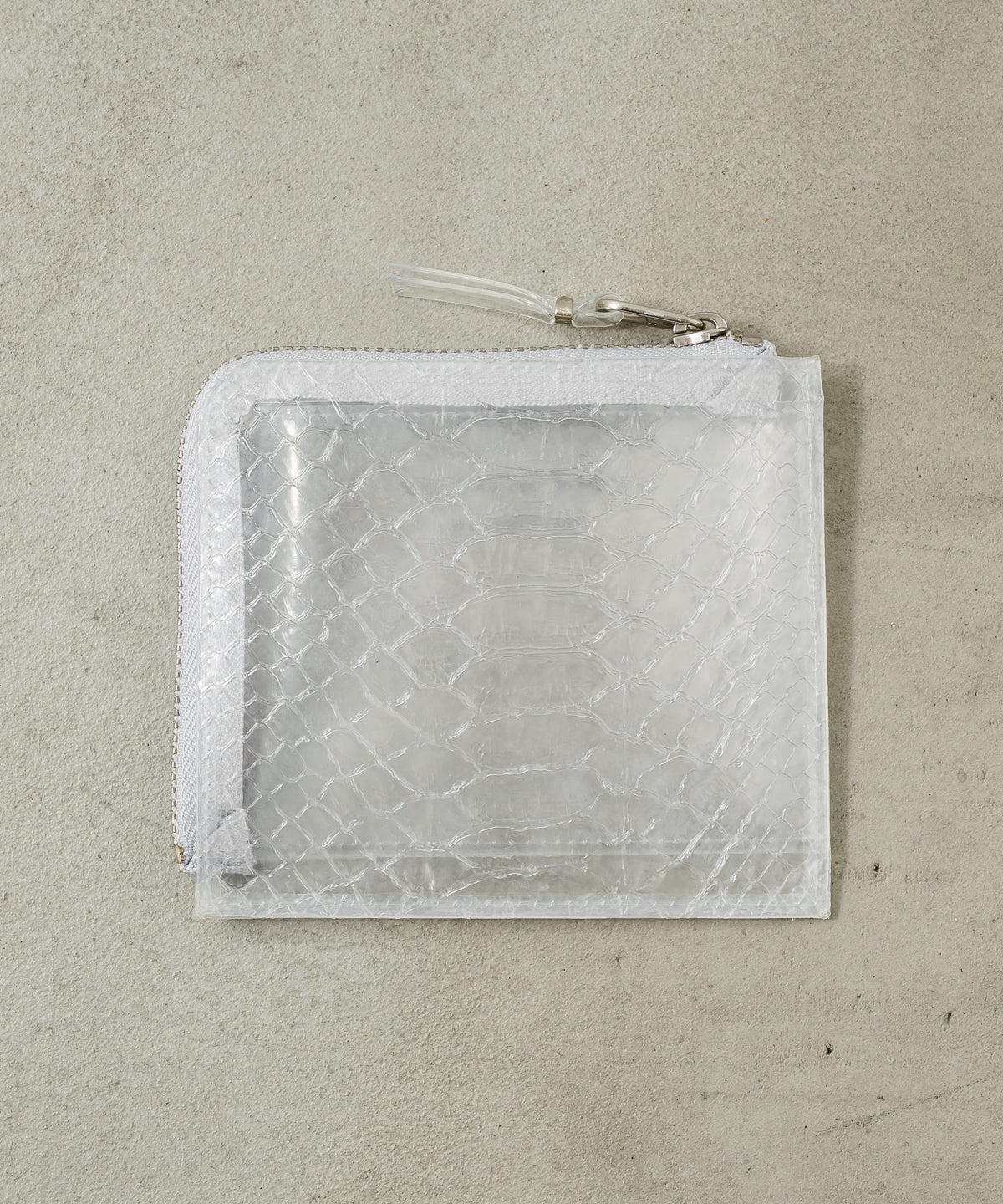 SNAKE TRANSPARENT L ZIP WALLET