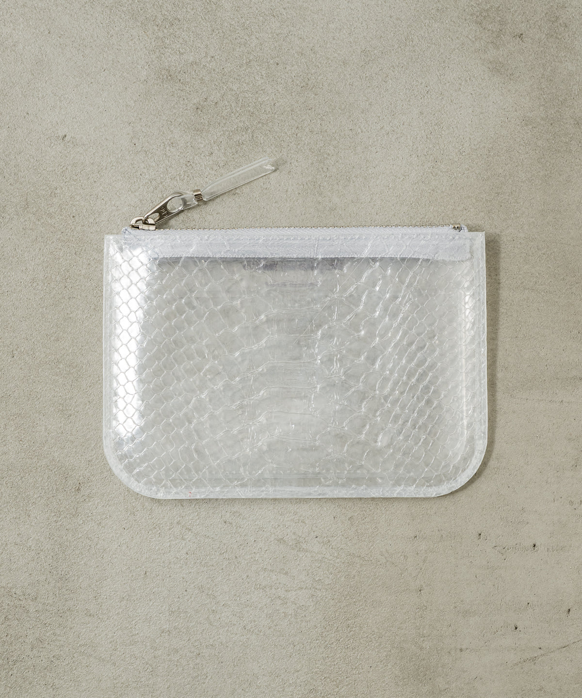 SNAKE TRANSPARENT ZIP POUCH(M)