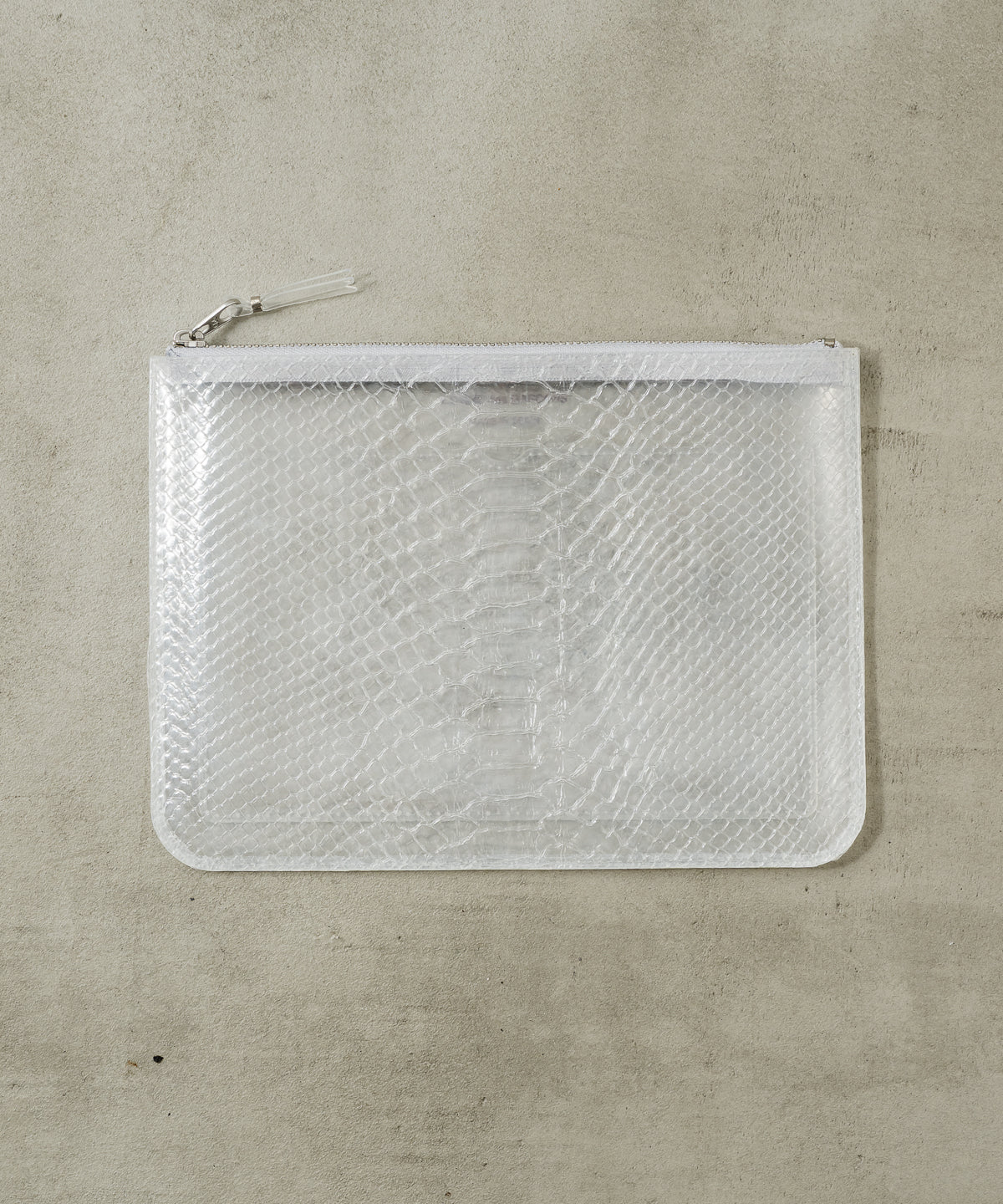 SNAKE TRANSPARENT ZIP POUCH(L)