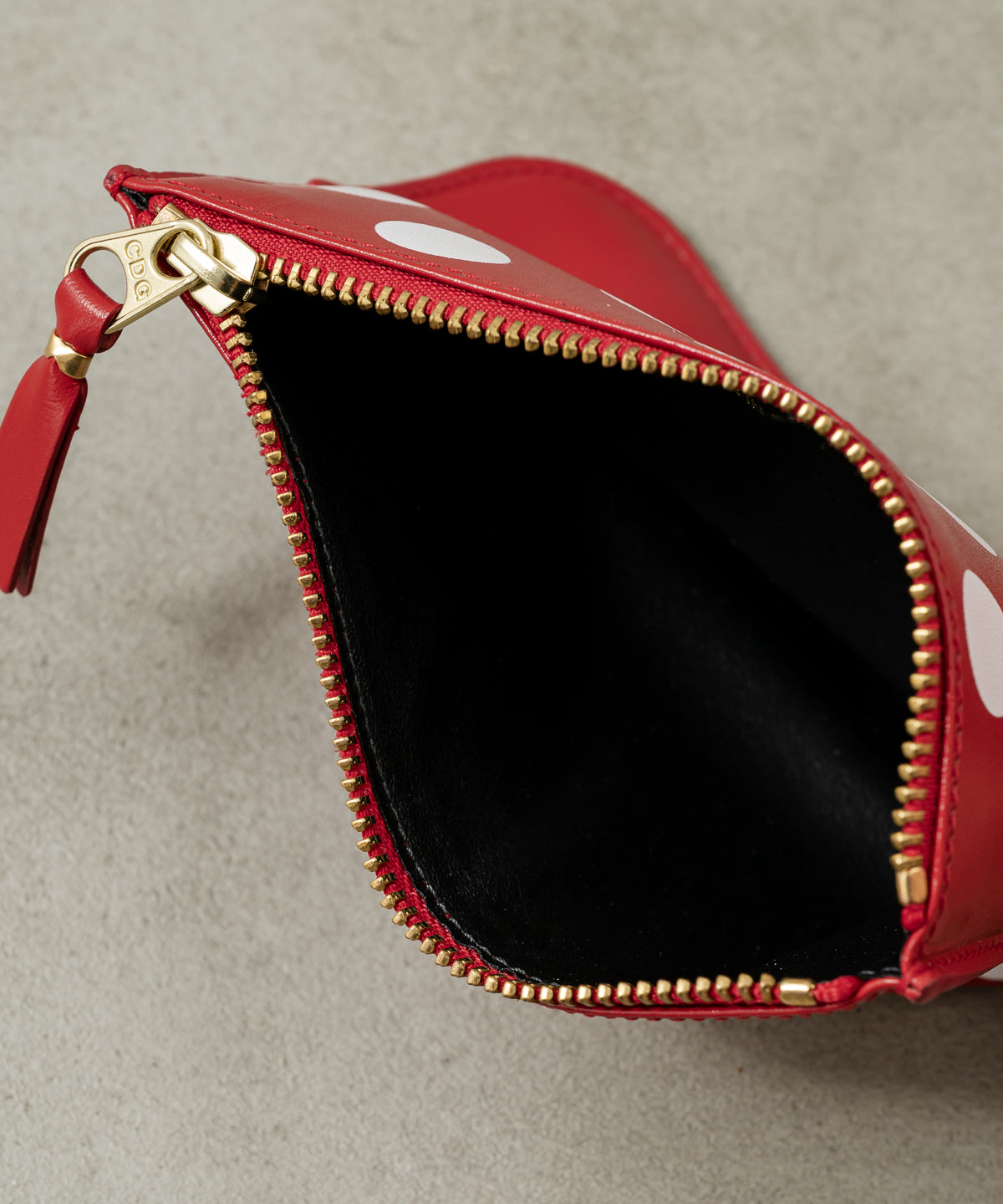 DOTS PRINTED ZIP POUCH(M)