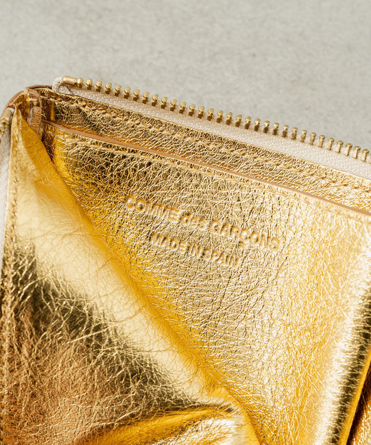 GOLD AND SILVER L ZIP WALLET