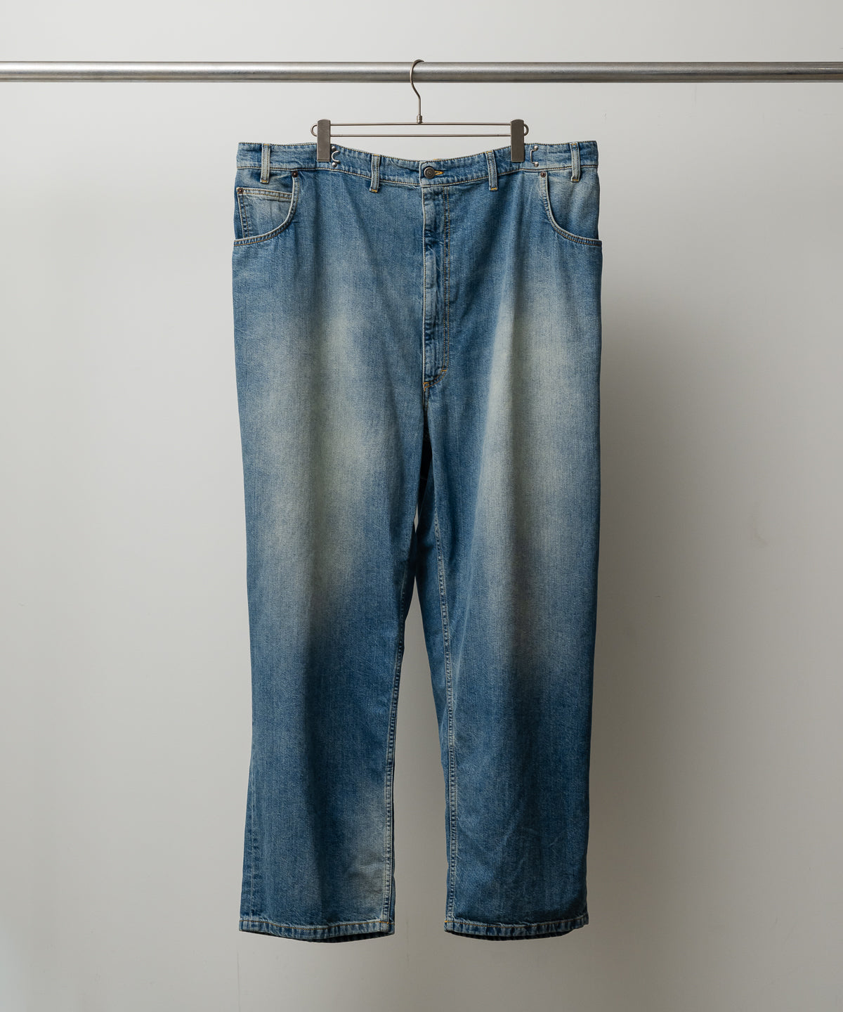 WRAP DENIM TROUSERS
