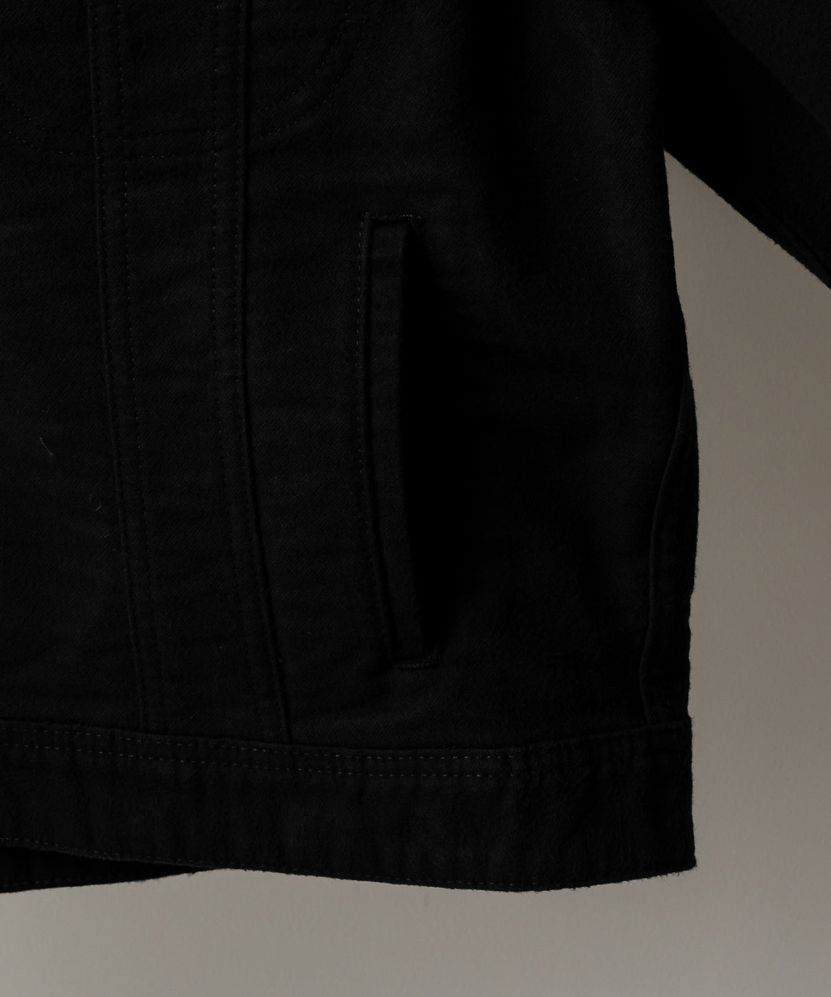 DERBY MOLESKIN JACKET IN BLACK
