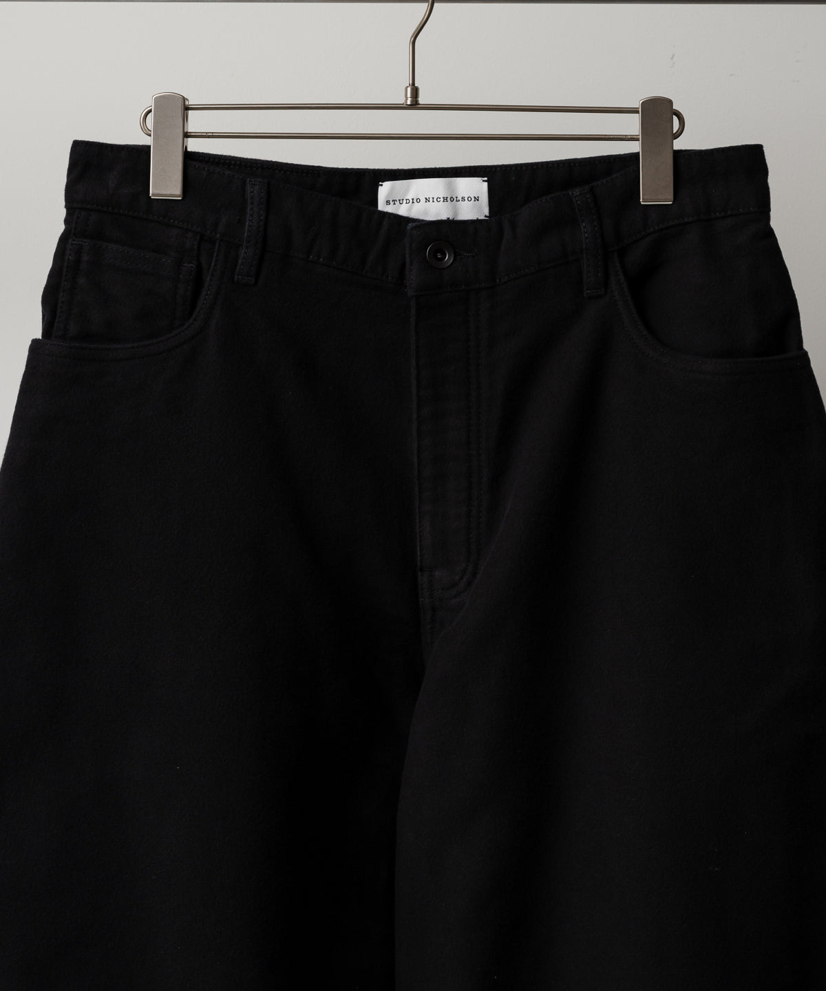 PAOLO MOLESKIN WIDE LEG PANT IN BLACK