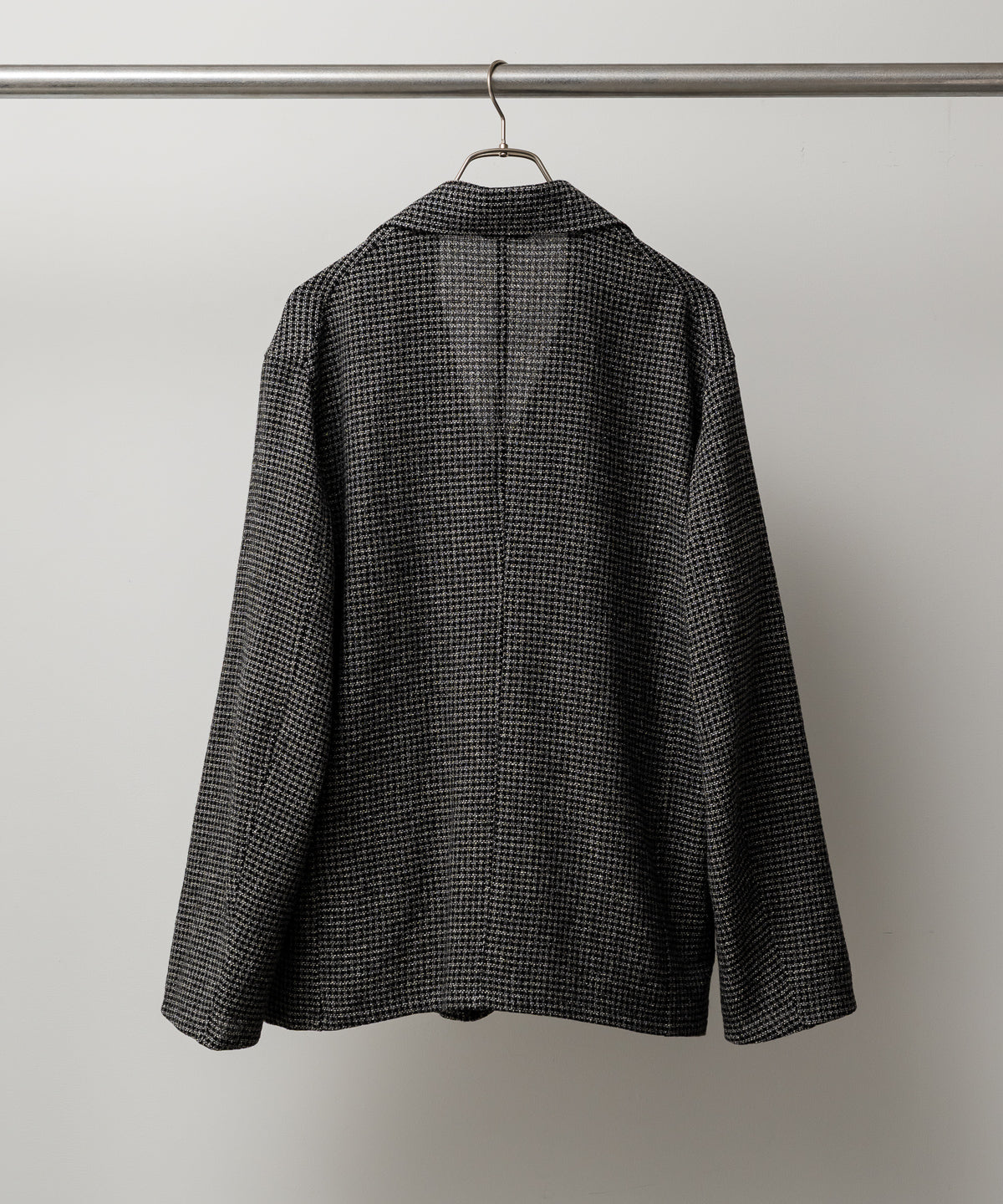 WASHED WOOL SILK CHECK JKT