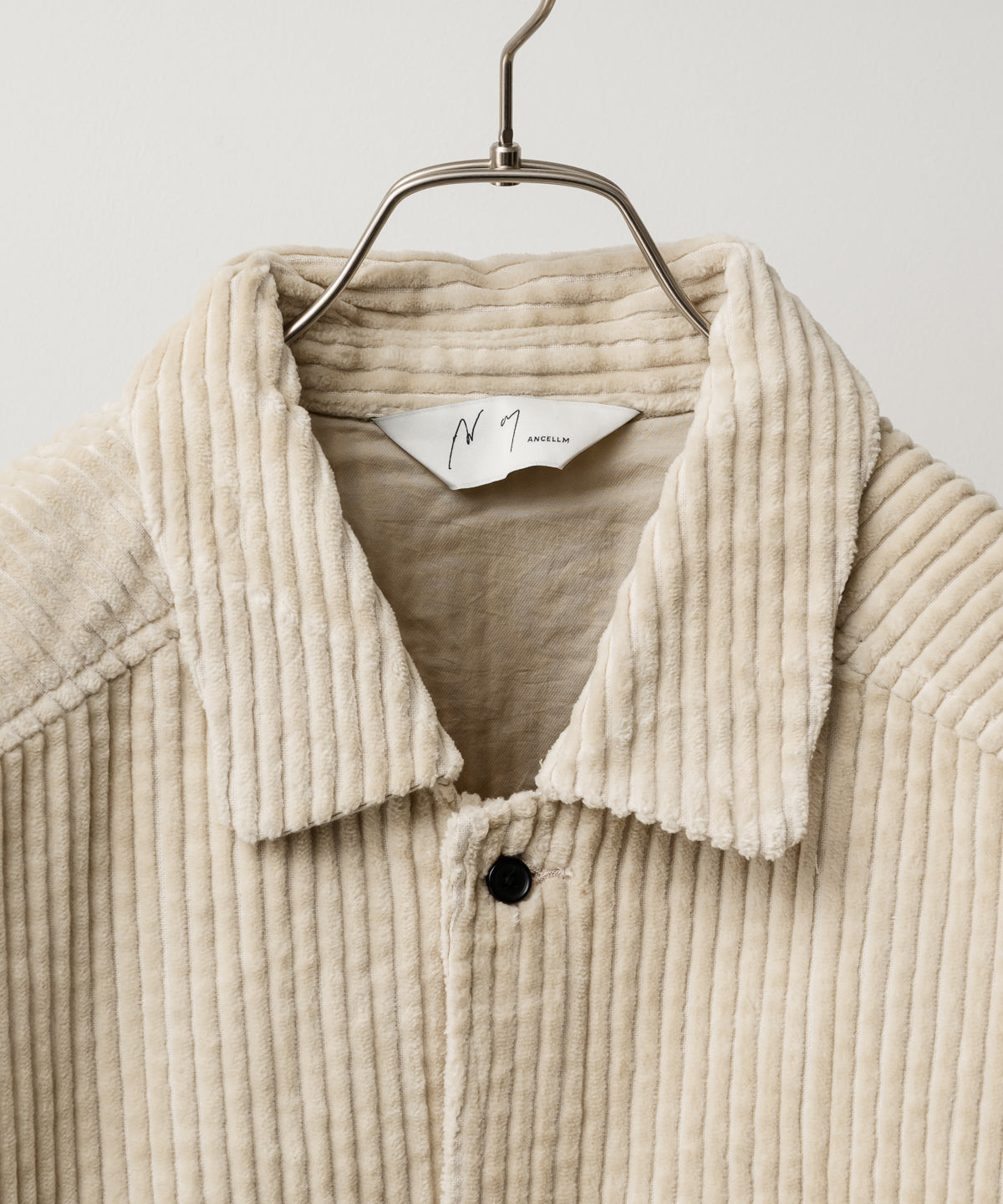 CORDUROY OPEN COLLAR SHIRT