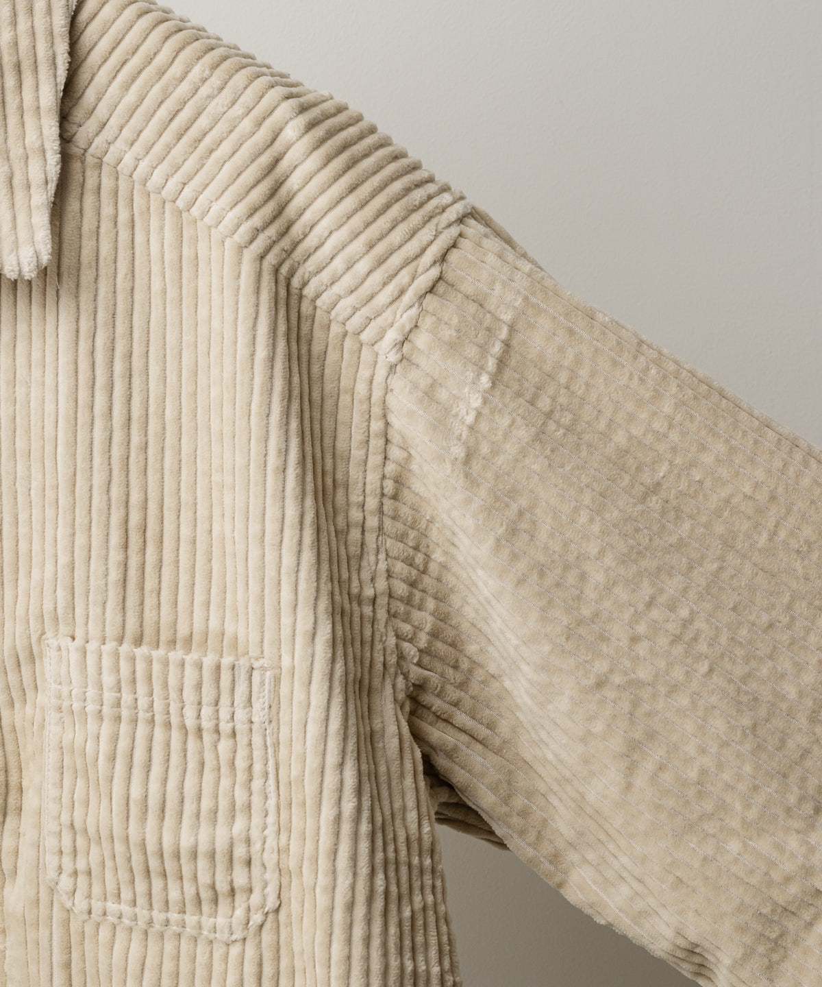 CORDUROY OPEN COLLAR SHIRT