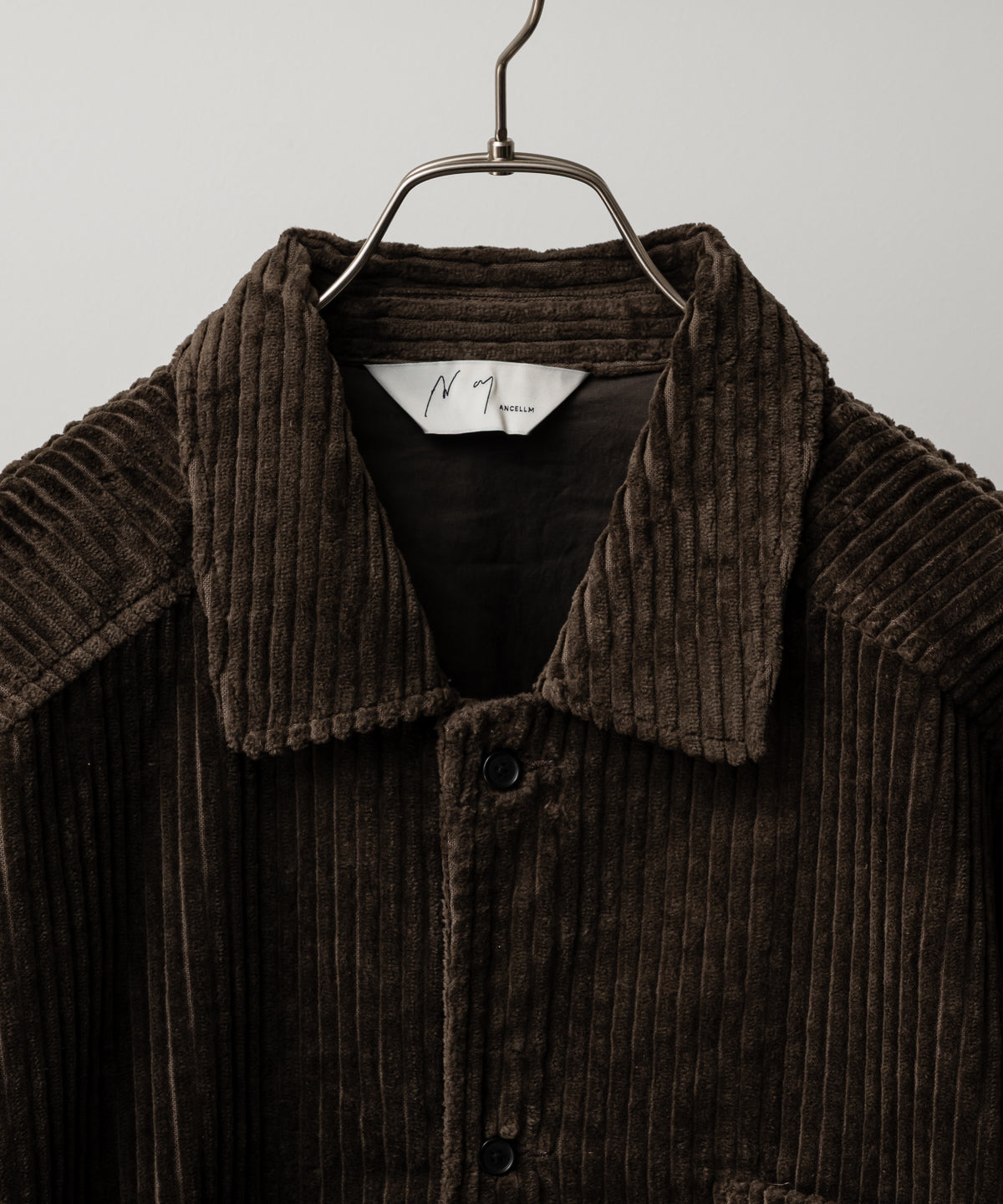 CORDUROY OPEN COLLAR SHIRT