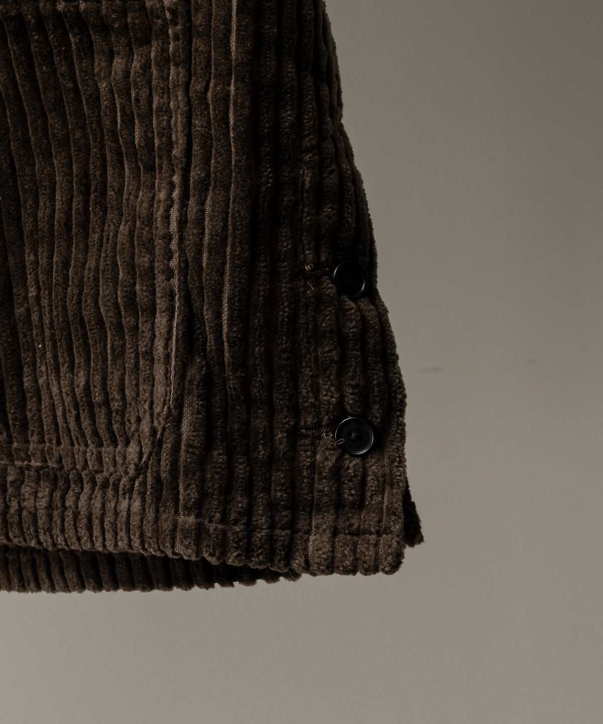 CORDUROY OPEN COLLAR SHIRT