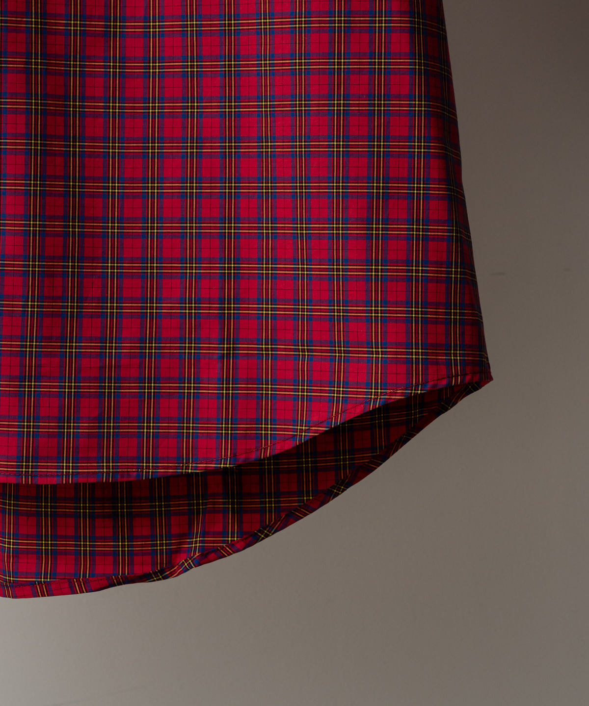 SPREAD COLLAR COTTON SHIRT(レッドチェック)