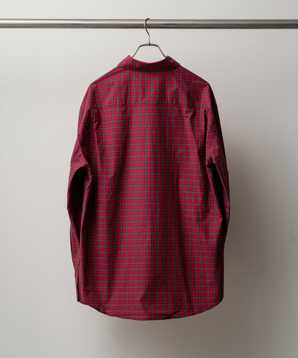 SPREAD COLLAR COTTON SHIRT(レッドチェック)