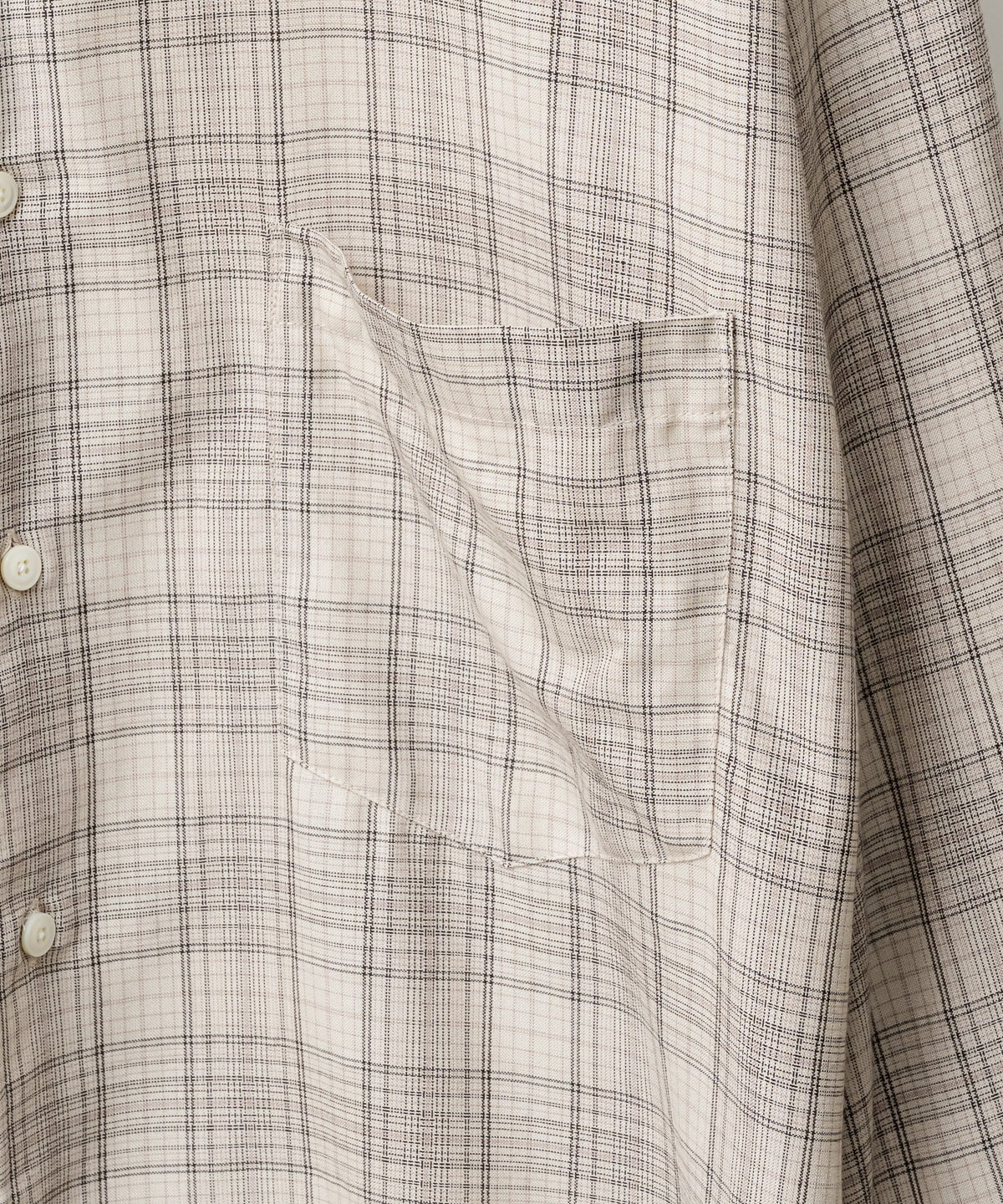SOLD OUT >> AGING RAYON CHECK SHIRT