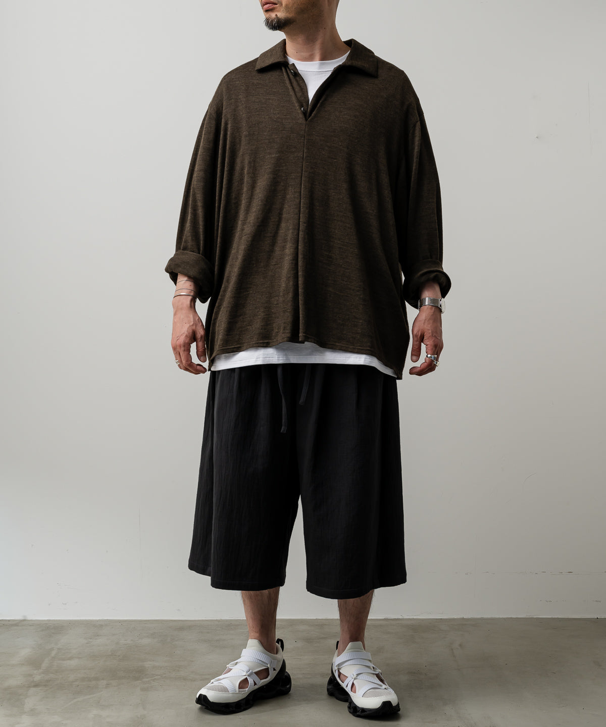 Wool Jersey Twisted polo Shirts