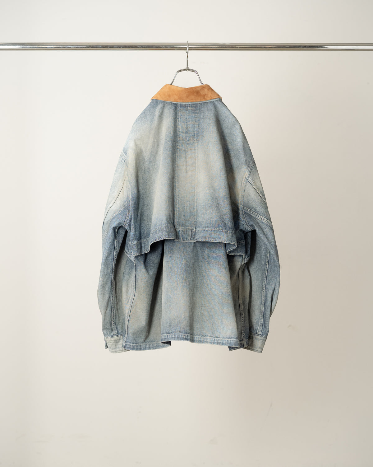 AGING DENIM HALF JACKET