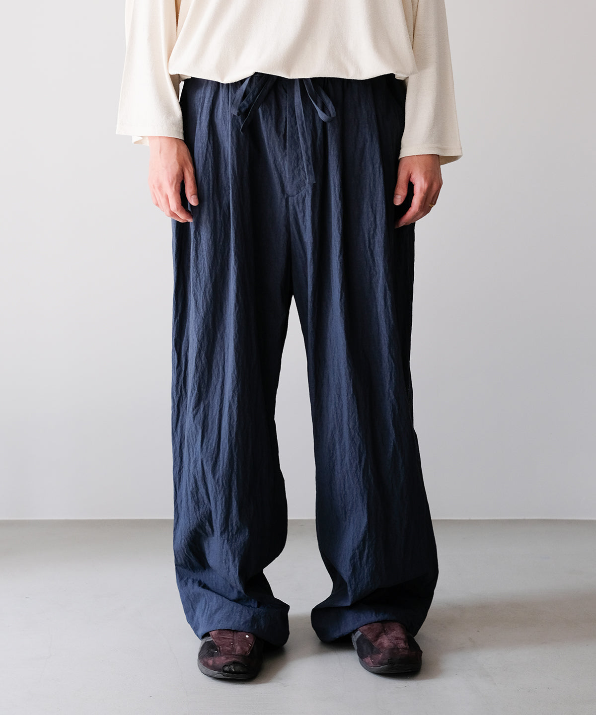 COTTON NYLON BROWSING PANTS - Blanc YM – C THE C