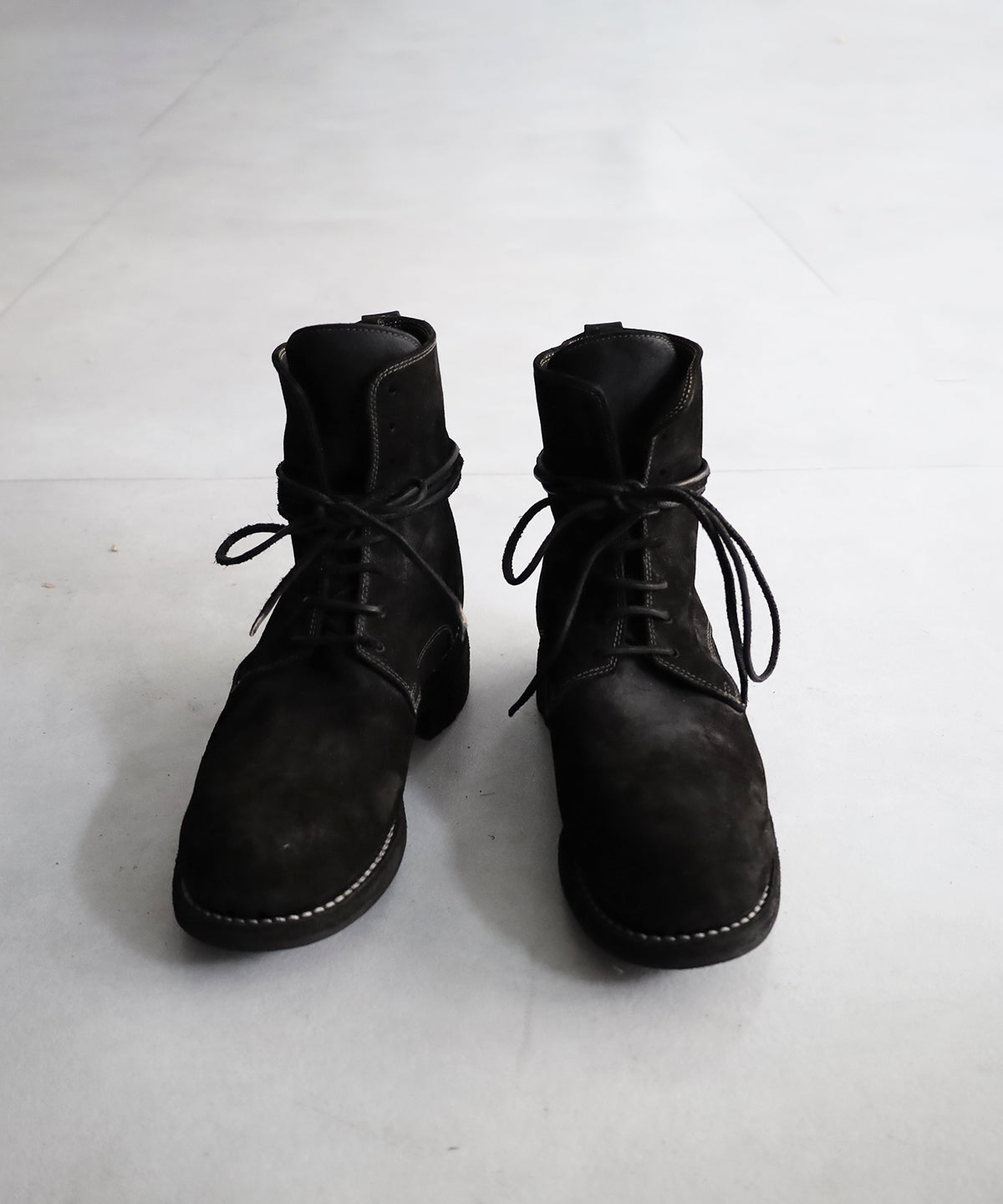 GUIDO_OLD VACCHETTA REVERSE CV LACED UP BOOTS- GUIDI&ROSELLINI