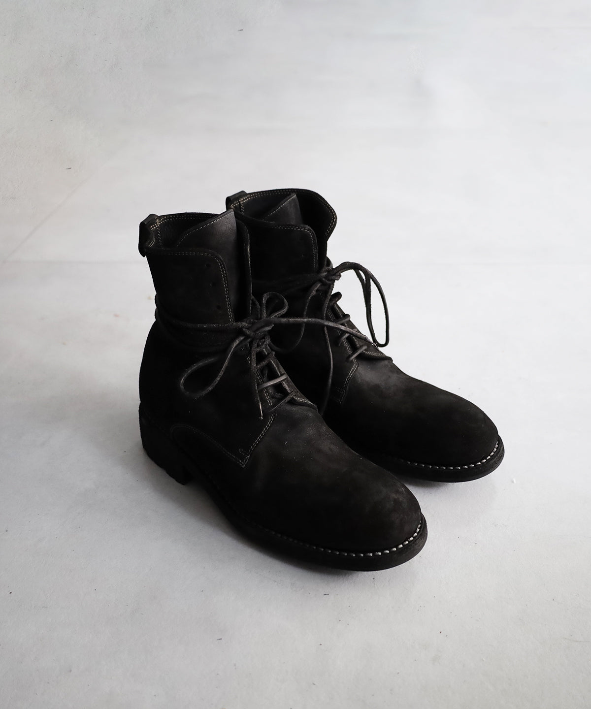 GUIDO_OLD VACCHETTA REVERSE CV LACED UP BOOTS- GUIDI&ROSELLINI