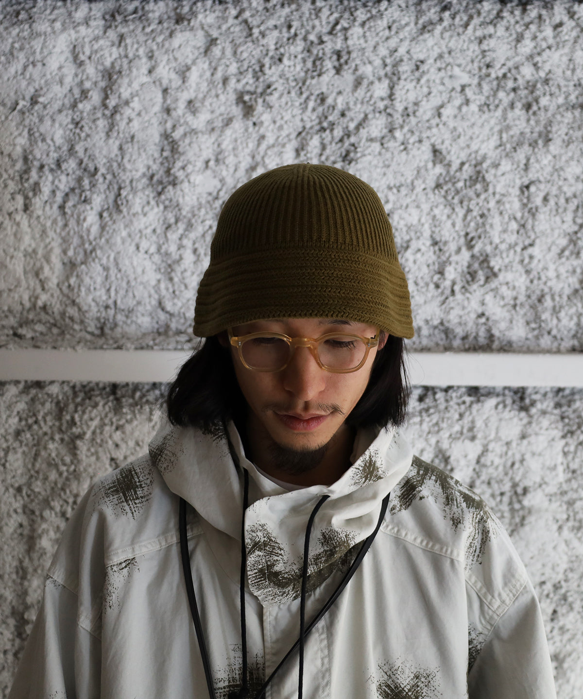 LAST1>>COTTON KNIT BALLOON HAT