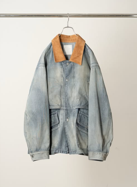 AGING DENIM HALF JACKET