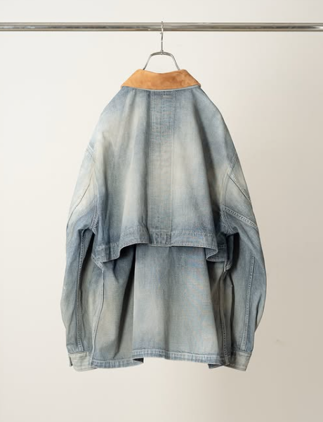 AGING DENIM HALF JACKET