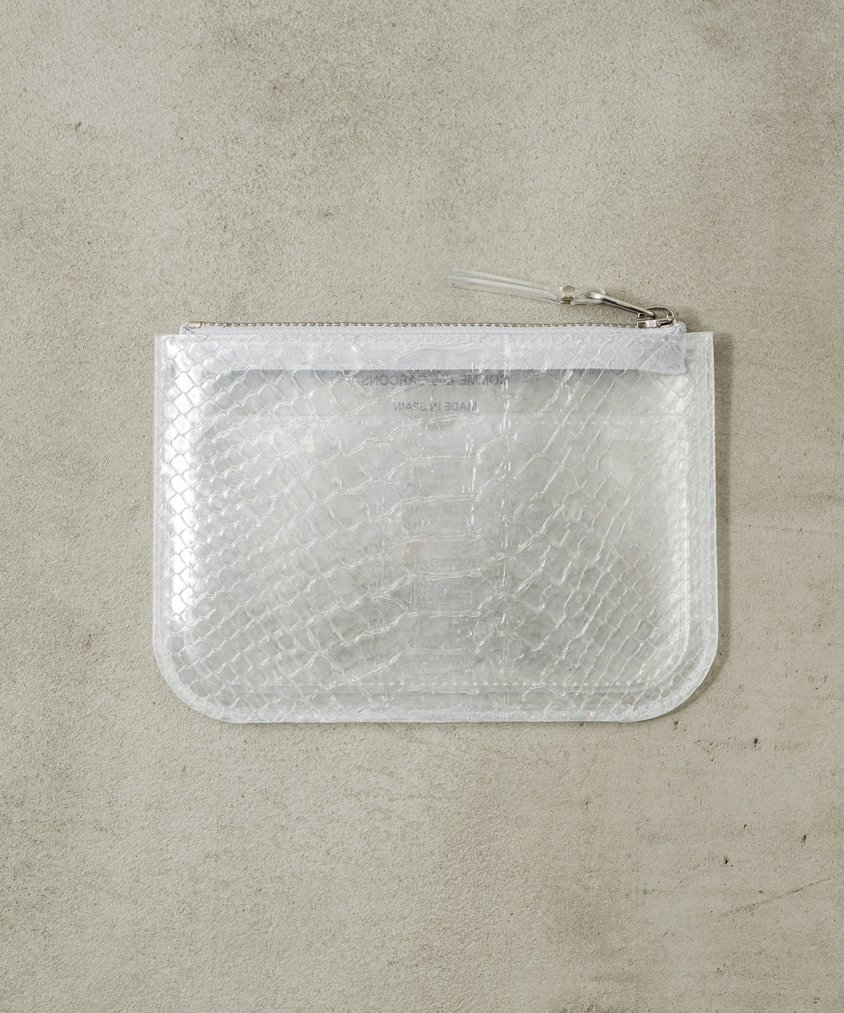 SNAKE TRANSPARENT ZIP POUCH(M)
