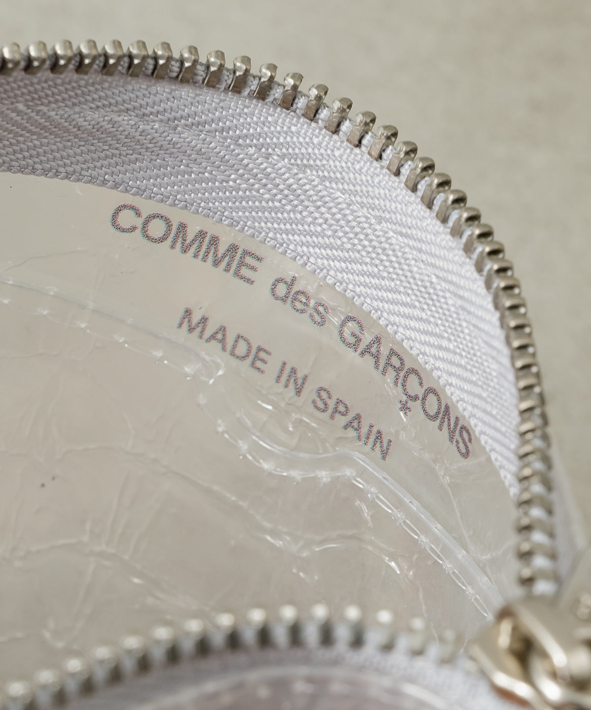 SNAKE TRANSPARENT ZIP POUCH(M)