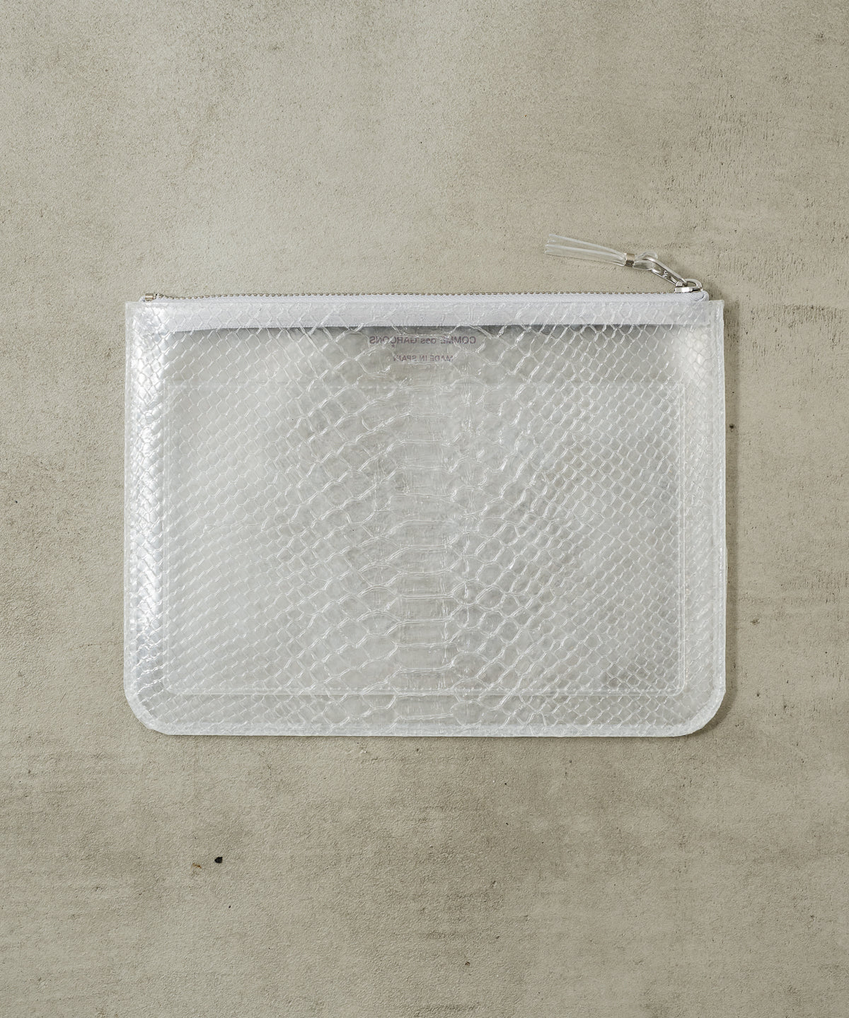 SNAKE TRANSPARENT ZIP POUCH(L)