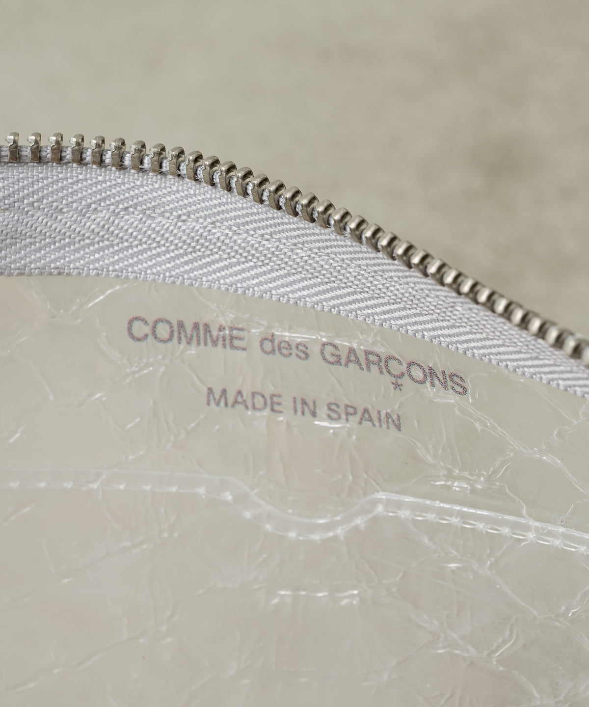 SNAKE TRANSPARENT ZIP POUCH(L)