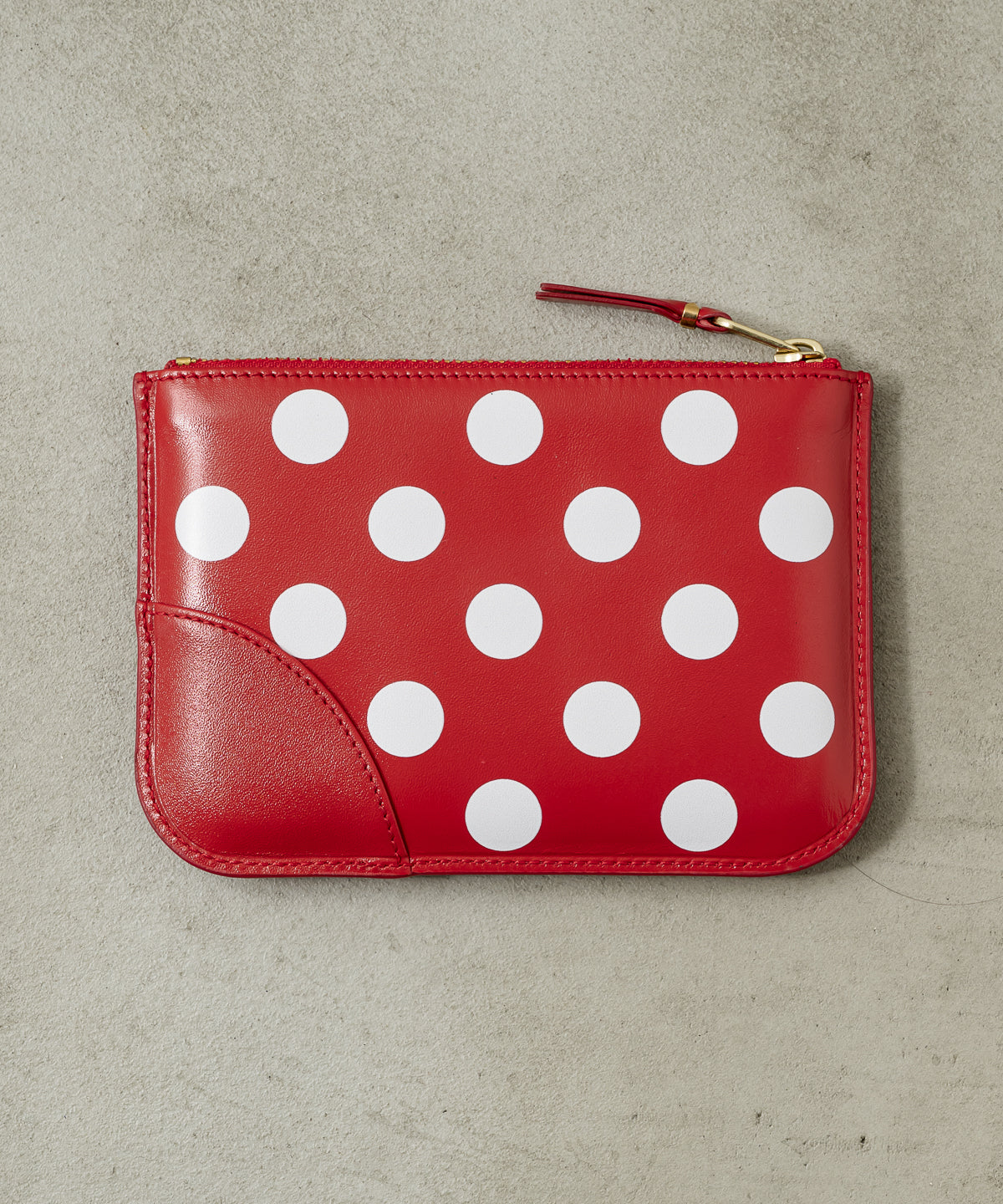 DOTS PRINTED ZIP POUCH(M)