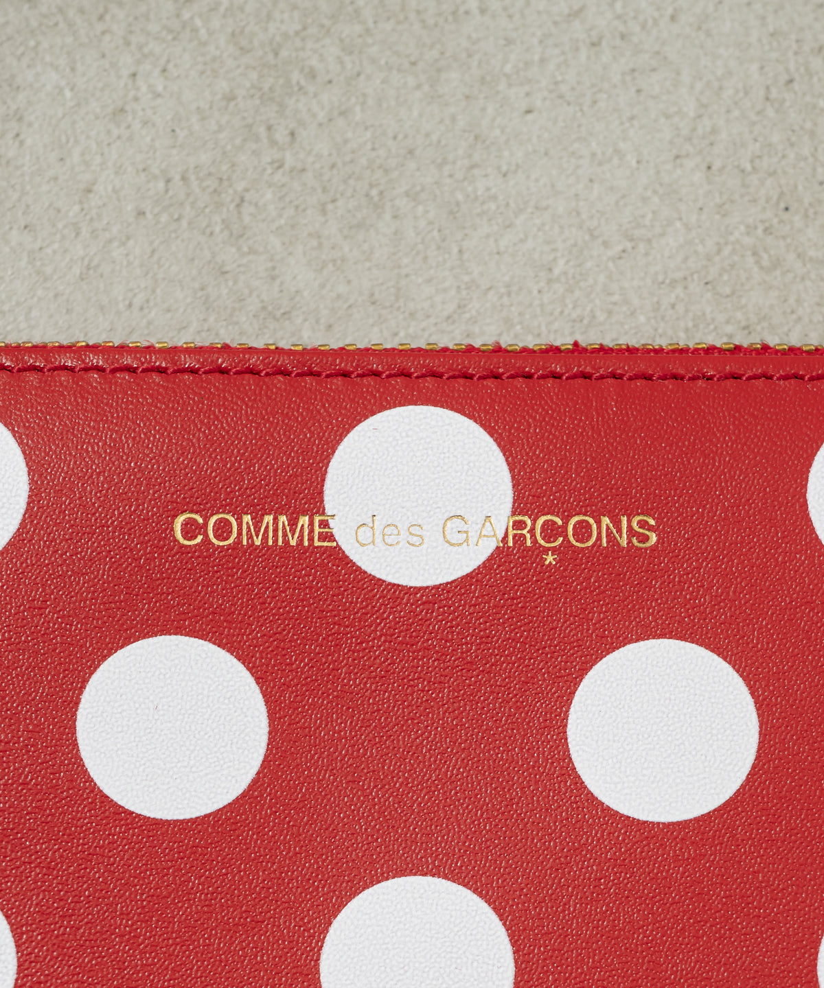 DOTS PRINTED ZIP POUCH(M)