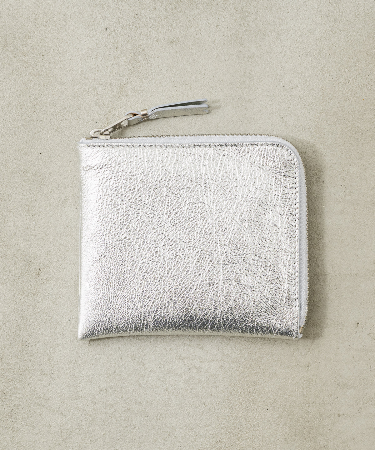 GOLD AND SILVER L ZIP WALLET