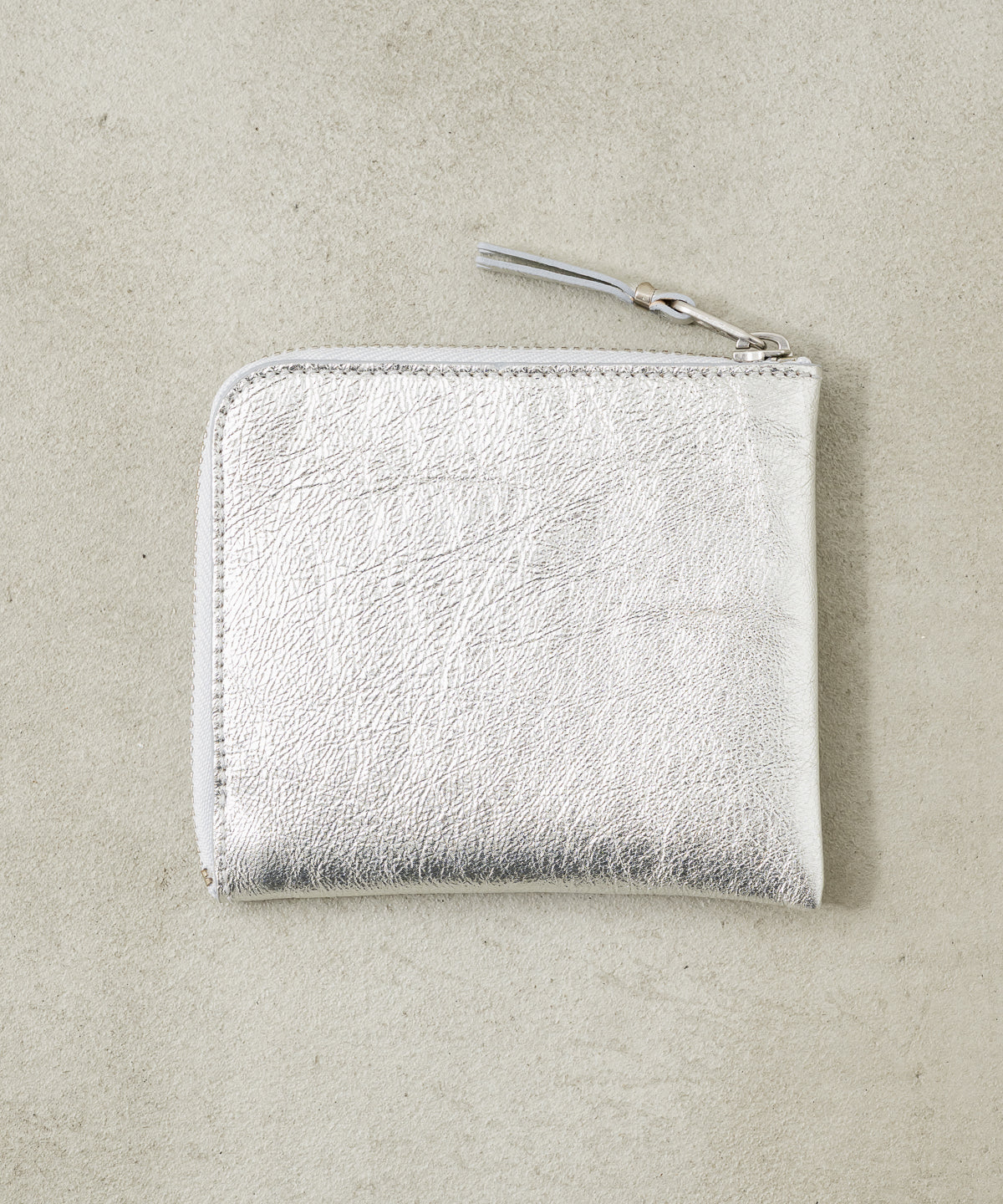 GOLD AND SILVER L ZIP WALLET