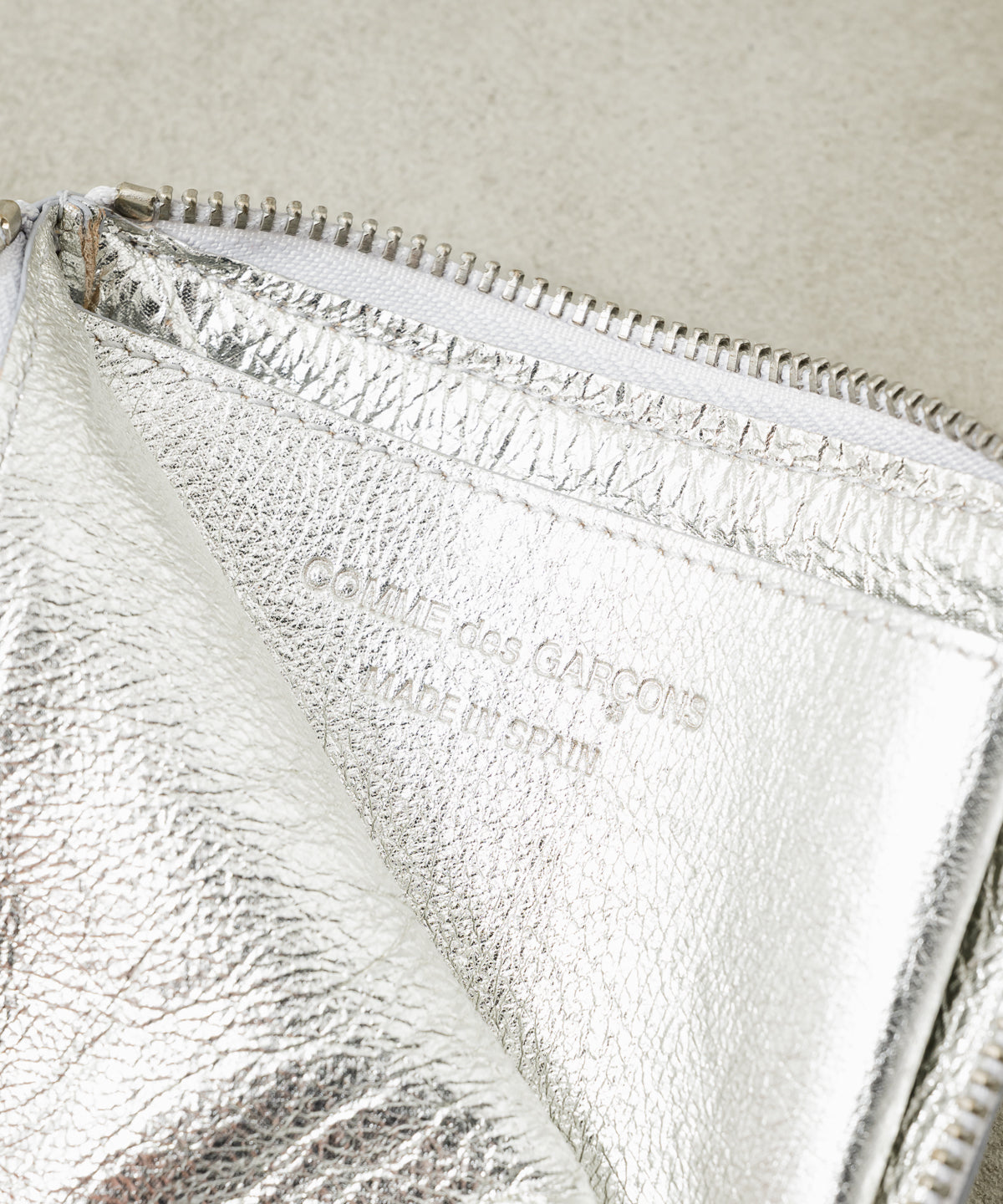 GOLD AND SILVER L ZIP WALLET