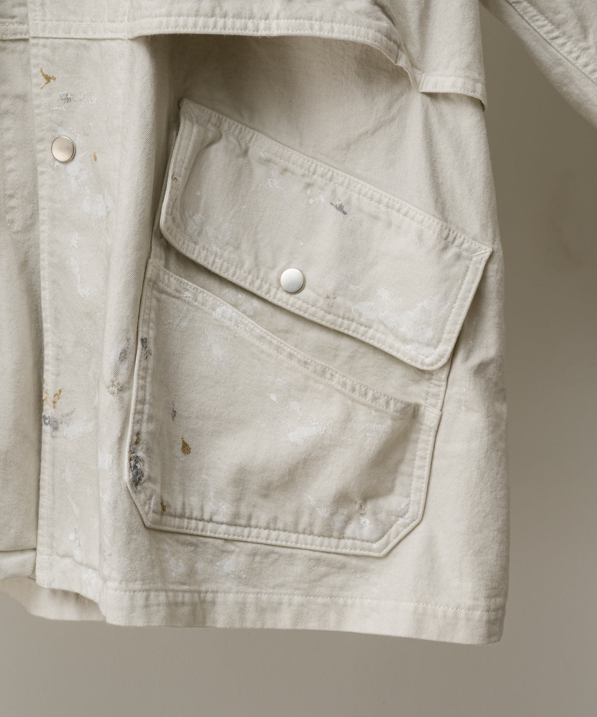 AGING DENIM HALF JACKET