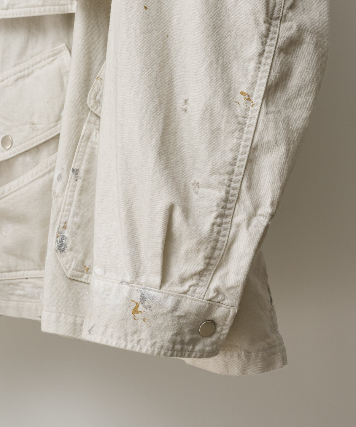 AGING DENIM HALF JACKET