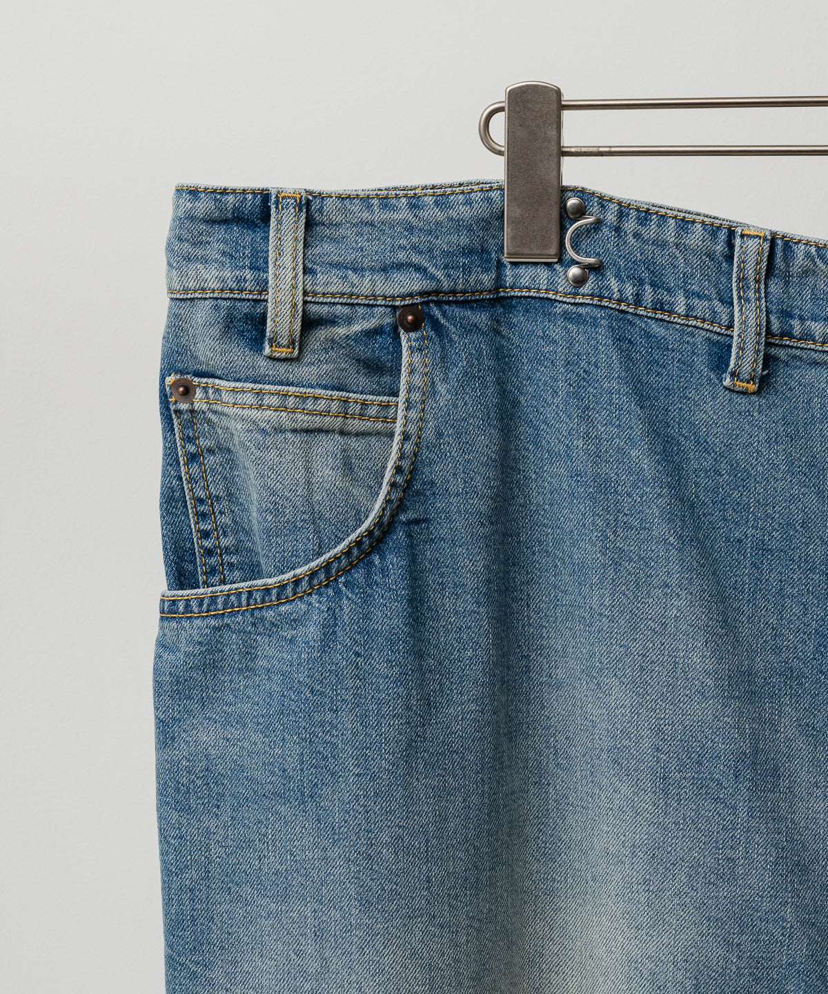 WRAP DENIM TROUSERS