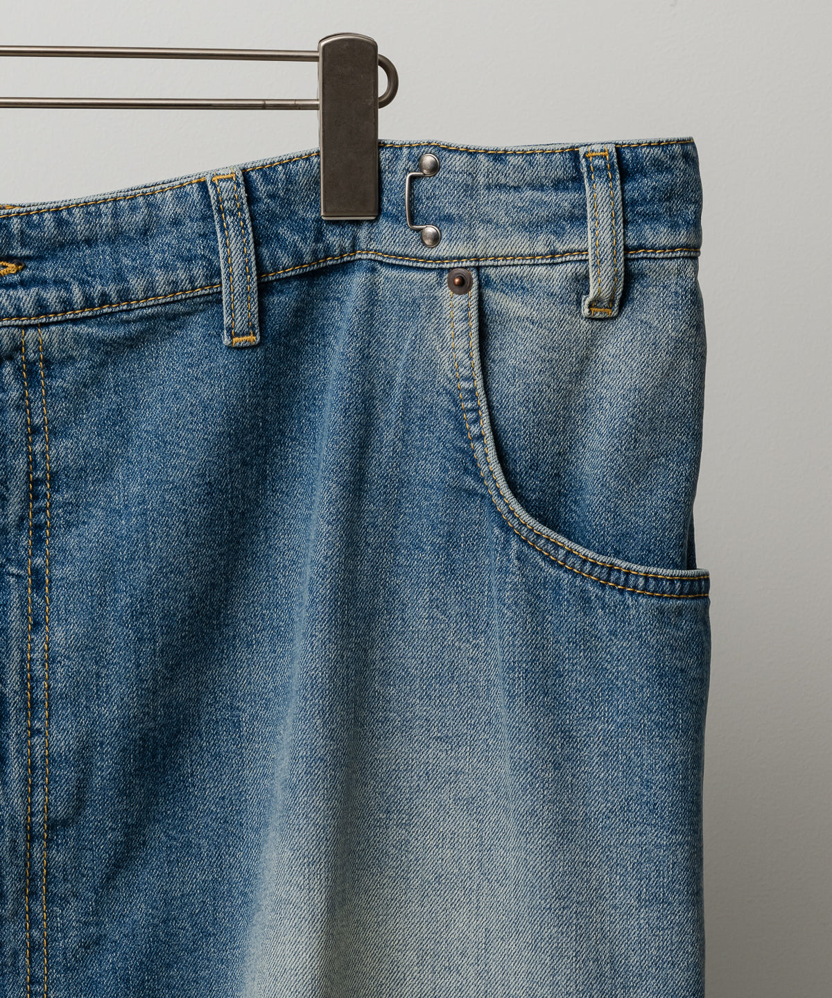 WRAP DENIM TROUSERS