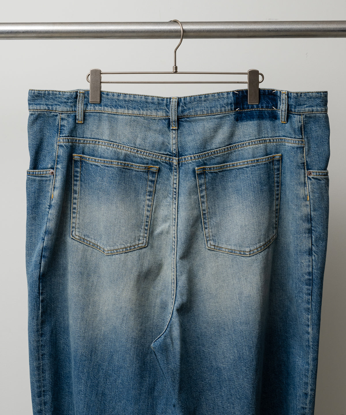 WRAP DENIM TROUSERS