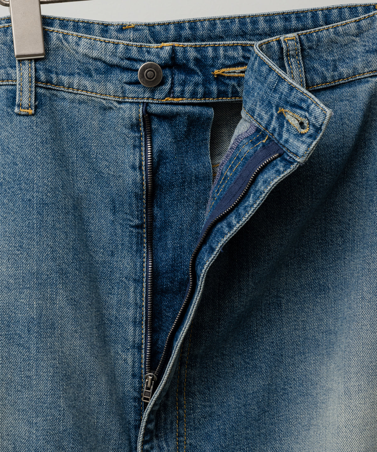 WRAP DENIM TROUSERS
