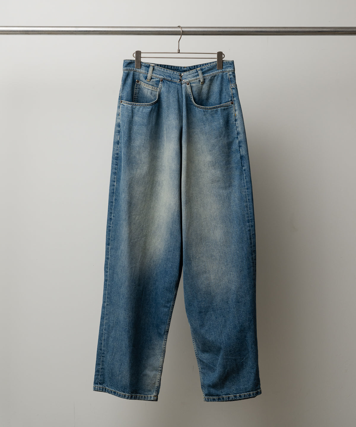 WRAP DENIM TROUSERS