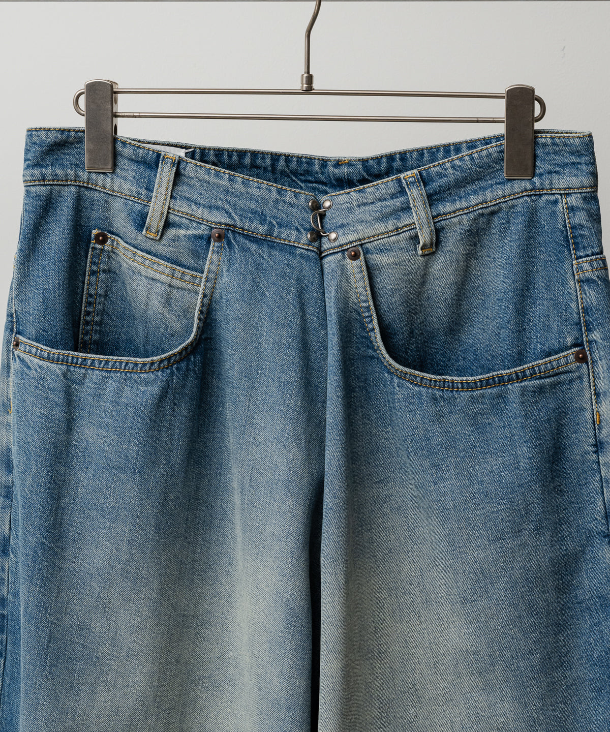 WRAP DENIM TROUSERS