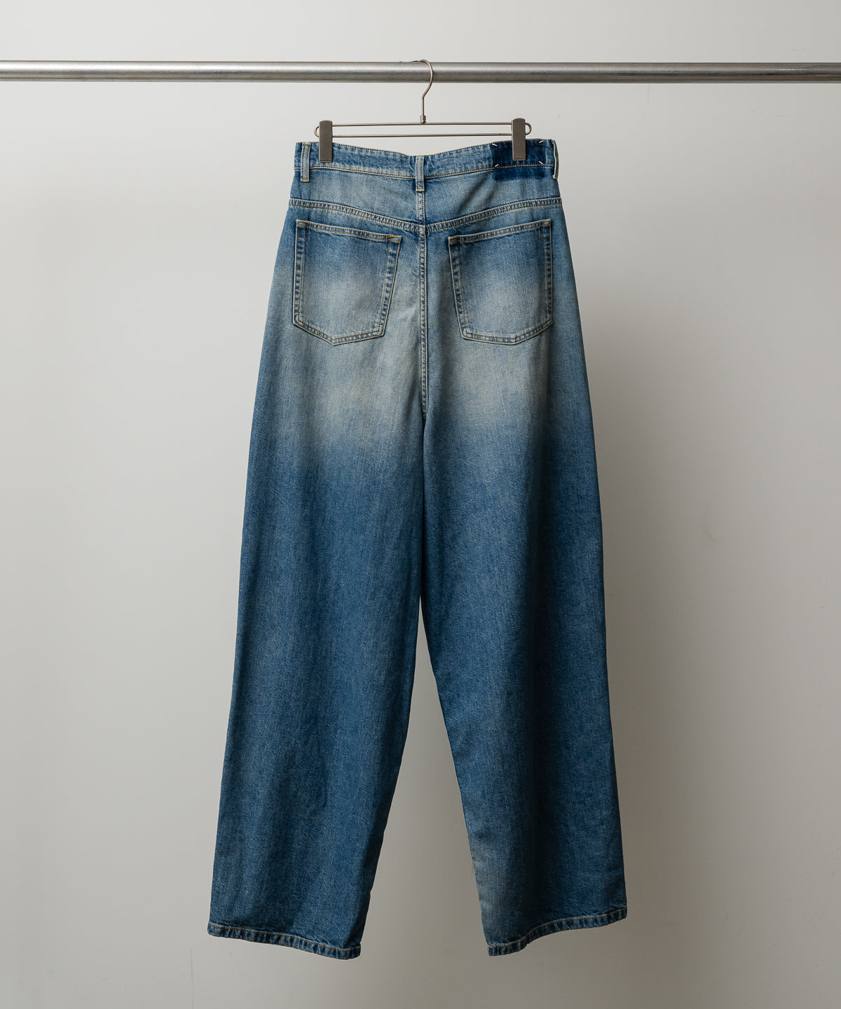 WRAP DENIM TROUSERS