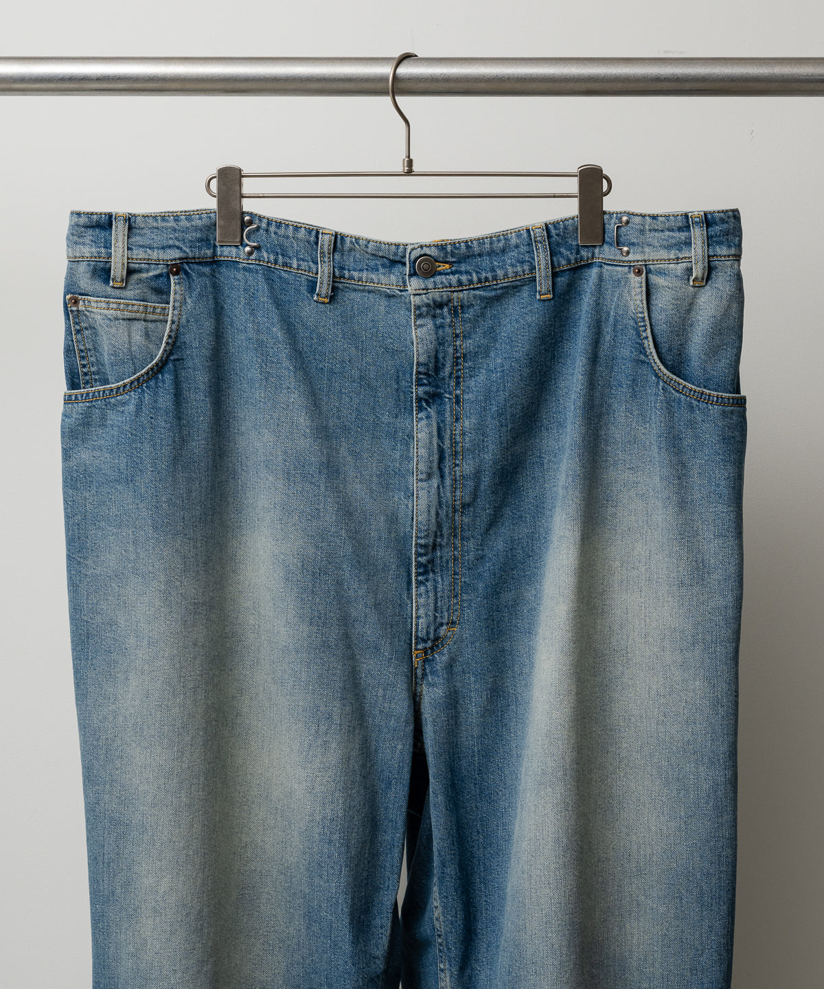 WRAP DENIM TROUSERS
