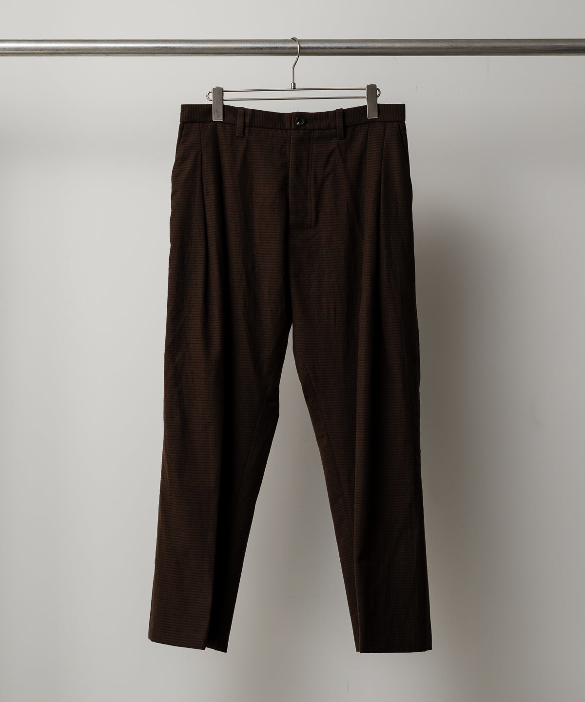PLAID CHECK WOOL SLACKS