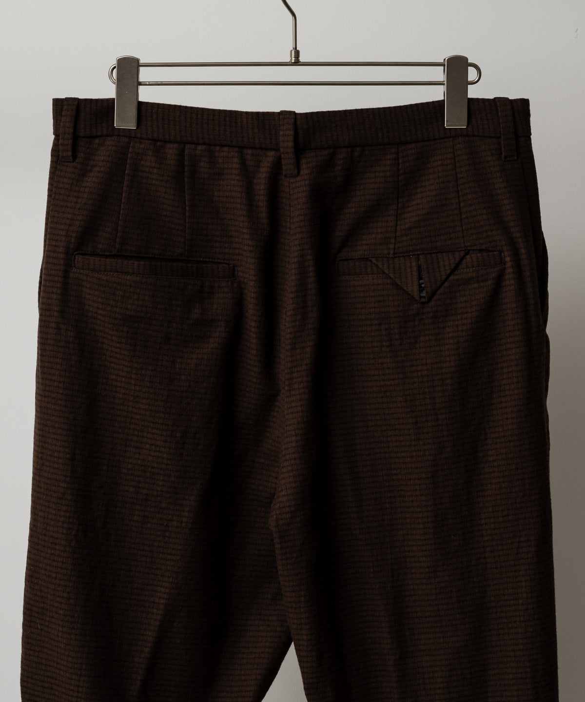 PLAID CHECK WOOL SLACKS