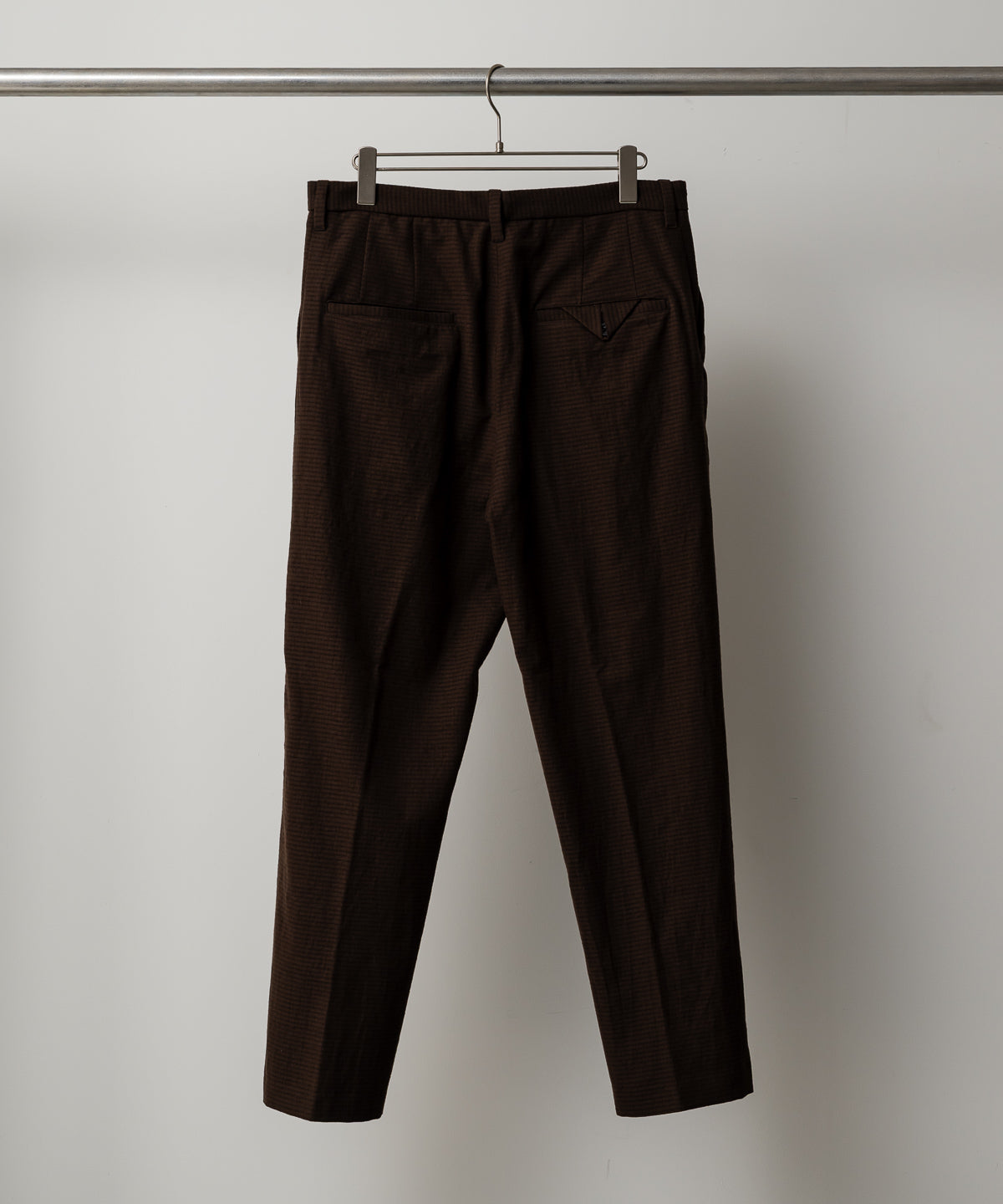 PLAID CHECK WOOL SLACKS