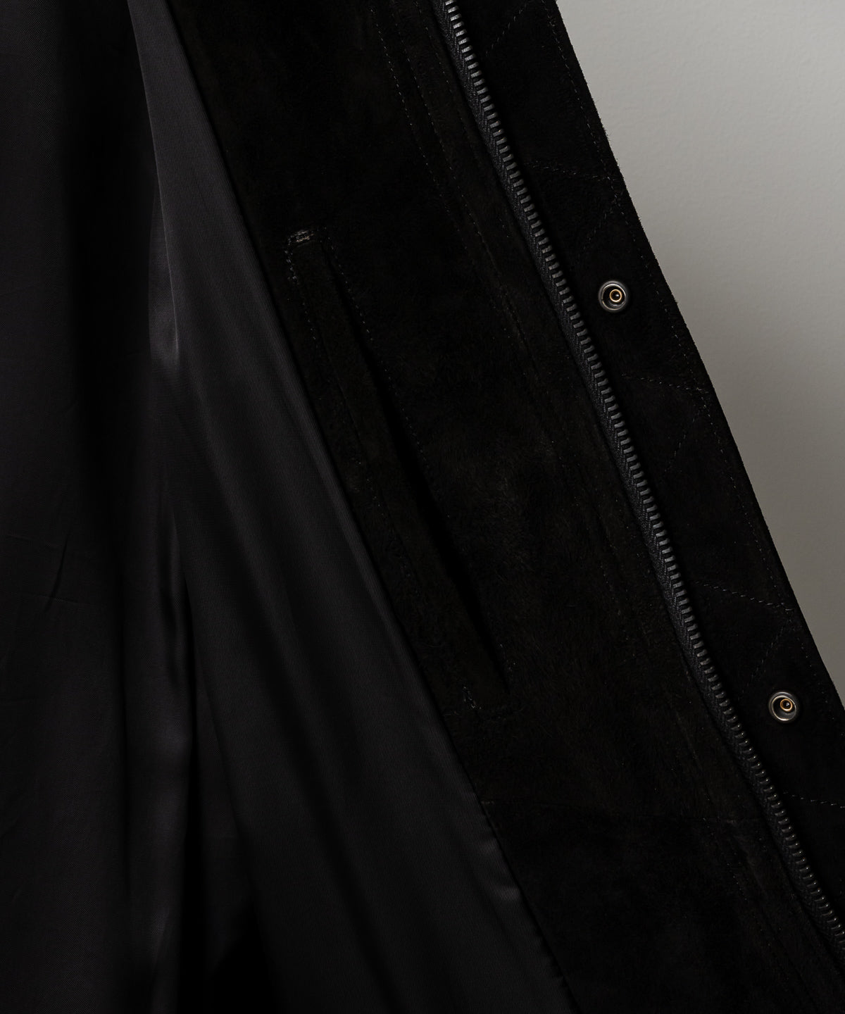 CALF SUEDE LEATHER FLIGHT JKT