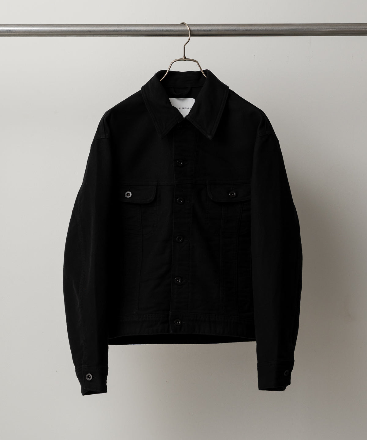 DERBY MOLESKIN JACKET IN BLACK