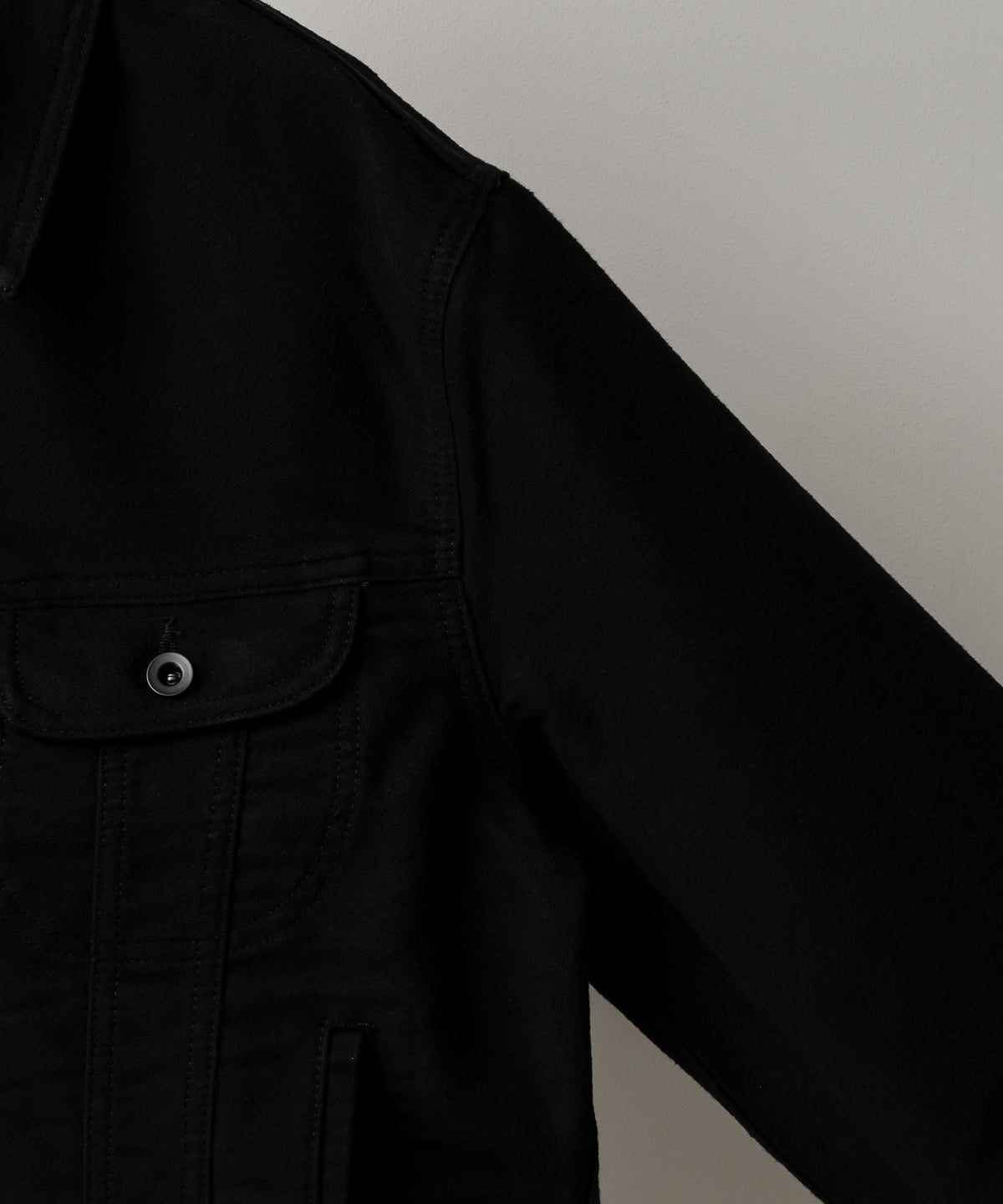 DERBY MOLESKIN JACKET IN BLACK