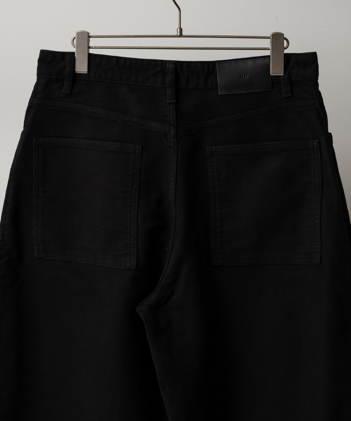 PAOLO MOLESKIN WIDE LEG PANT IN BLACK